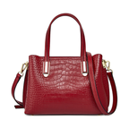 CAMILLE CROCODILE-EMBOSSED LEATHER TOTE BAG