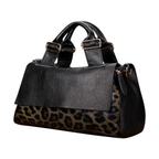 SIENNA LEATHER LEOPARD BOSTON BAG