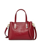 CAMILLE CROCODILE-EMBOSSED LEATHER TOTE BAG