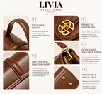 LIVIA STRUCTURED LEATHER CROSSBODY BAG