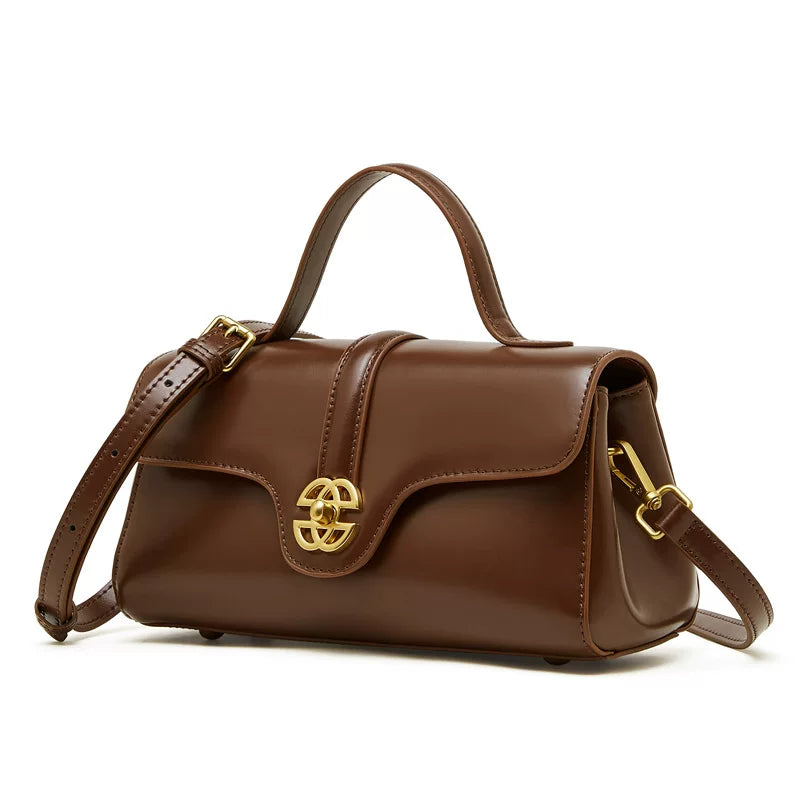 LIVIA STRUCTURED LEATHER CROSSBODY BAG