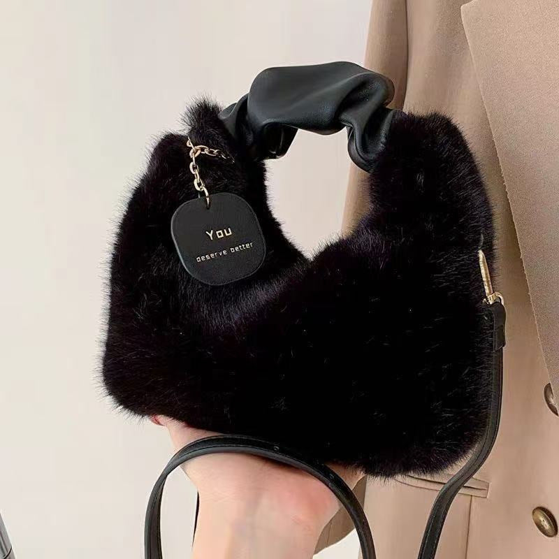 ELISE PLUSH SHOULDER BAG