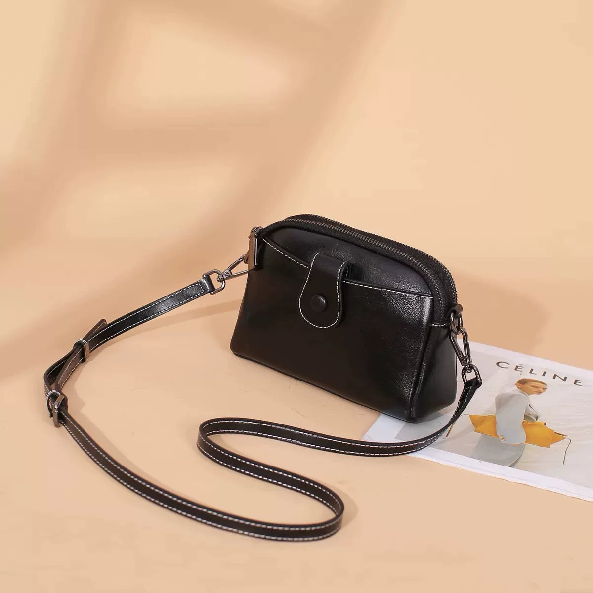 MILA LEATHER MINI SHOULDER BAG