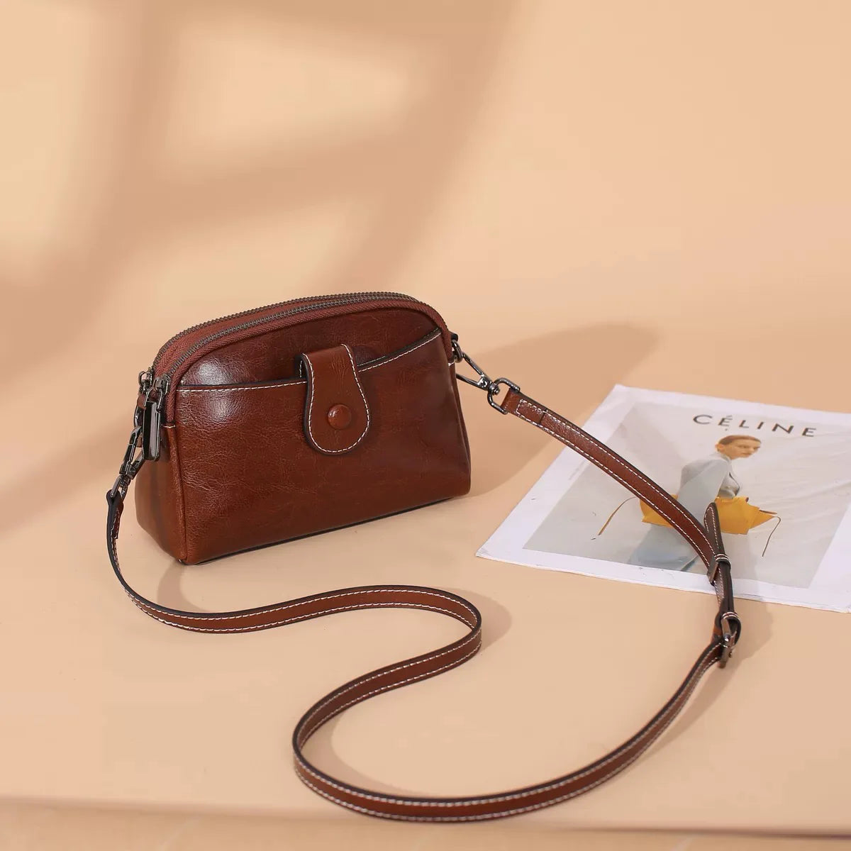 MILA LEATHER MINI SHOULDER BAG