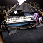 SIENNA LEATHER LEOPARD BOSTON BAG