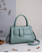SAVANNAH GENUINE COWHIDE LEATHER TOTE BAG