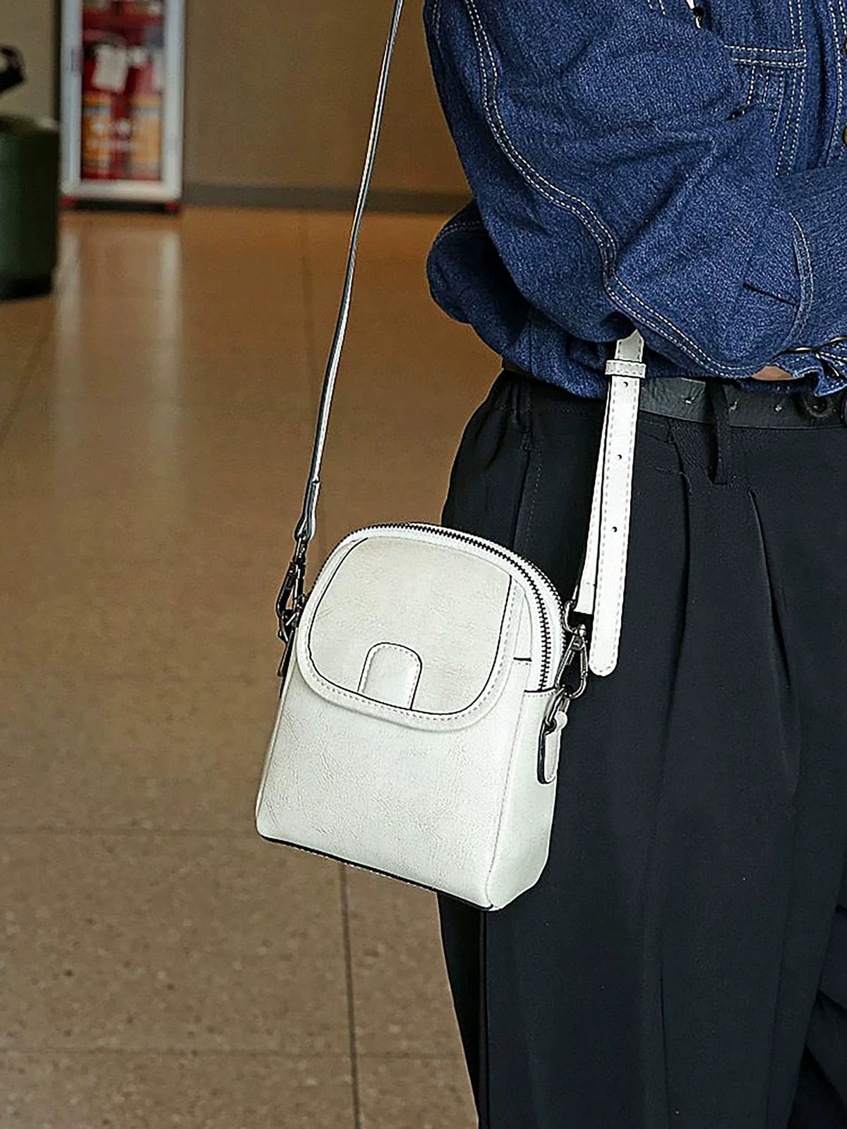 MIRA LEATHER MINI CROSSBODY BAG
