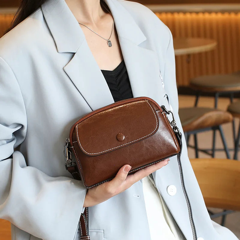LIVIA MINI LEATHER CROSSBODY BAG