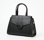 MARGOT CROCODILE-EMBOSSED LEATHER SATCHEL