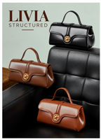 LIVIA STRUCTURED LEATHER CROSSBODY BAG