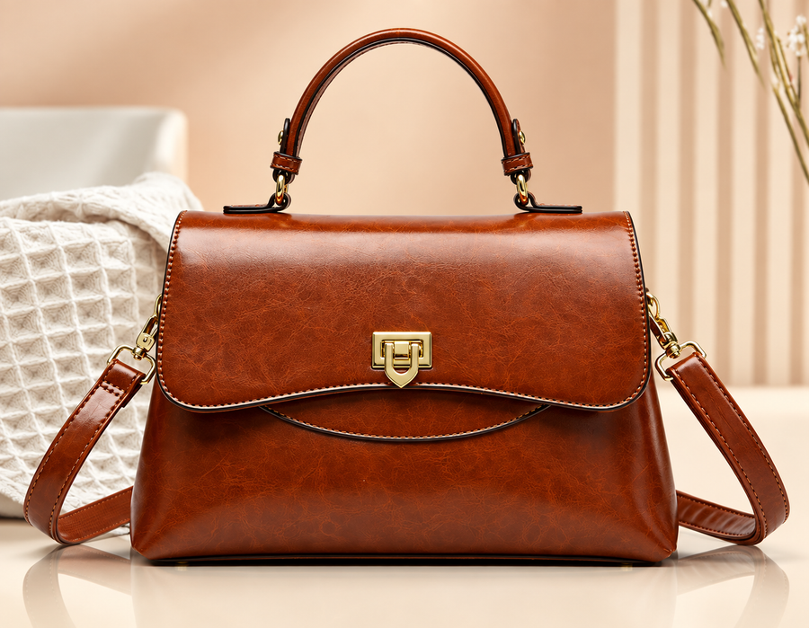 VIVIENNE CLASSIC LEATHER HANDBAG