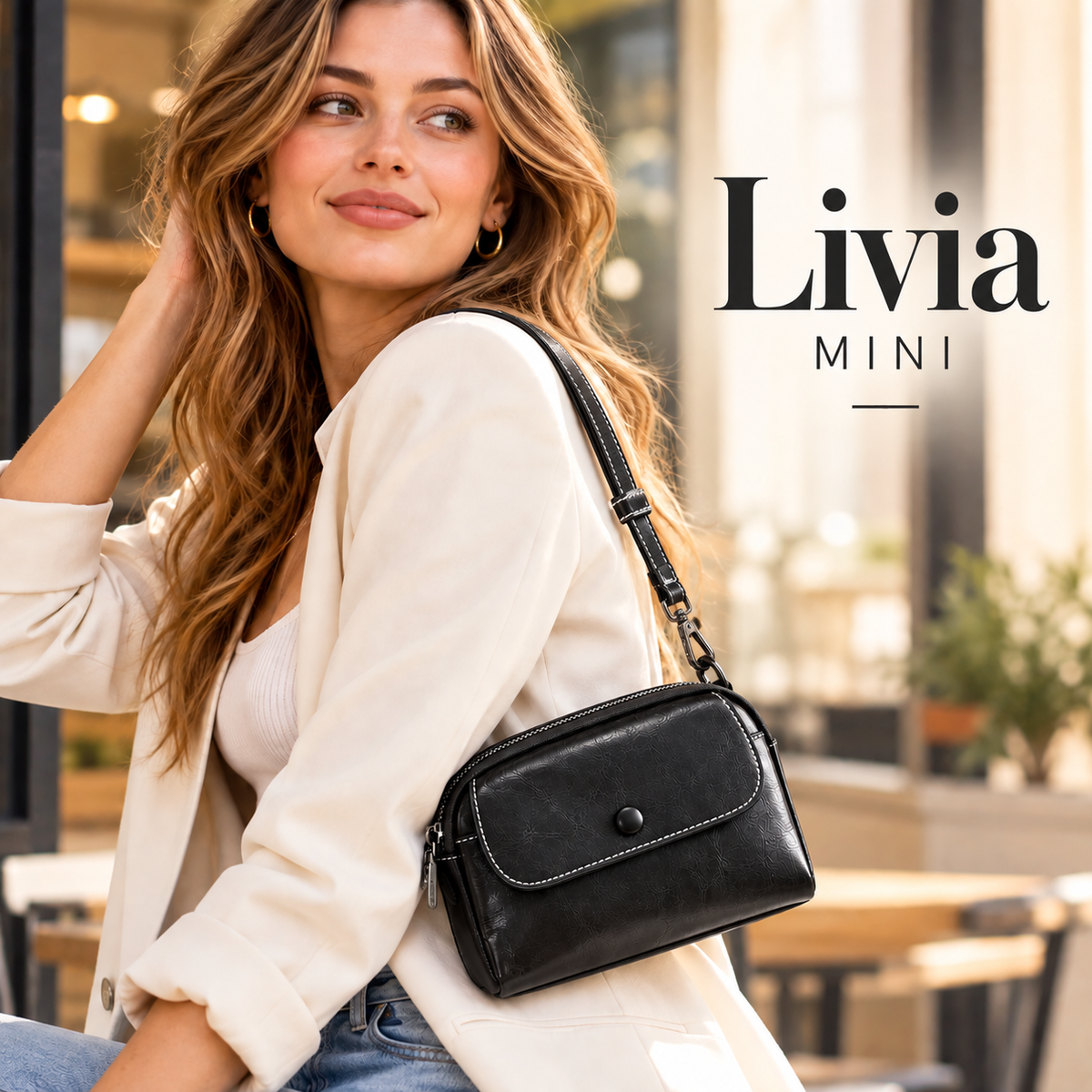 LIVIA MINI LEATHER CROSSBODY BAG
