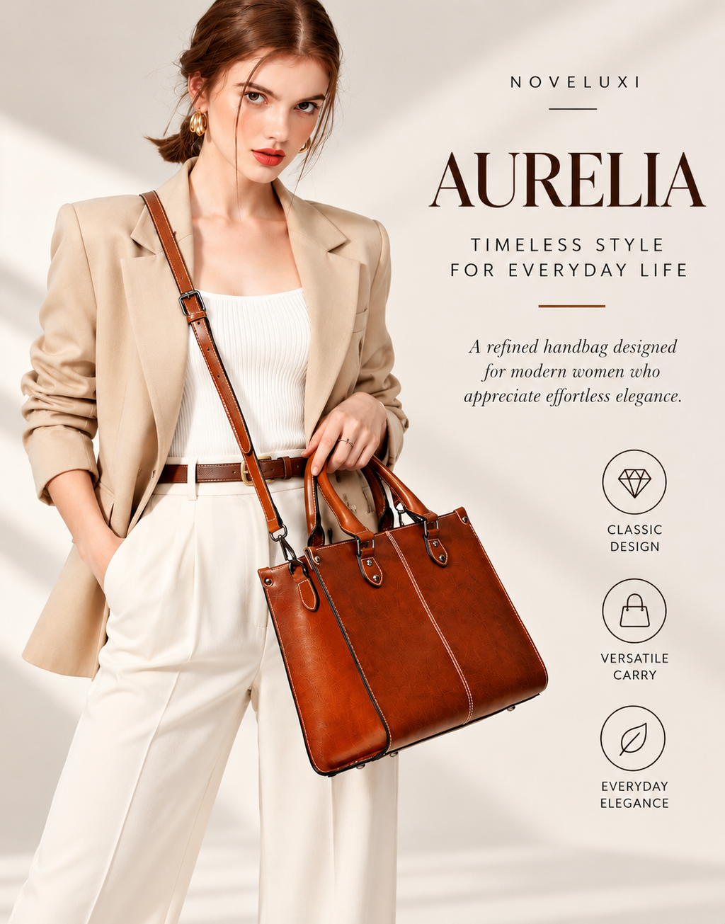 AURELIA PREMIUM LEATHER TOTE BAG