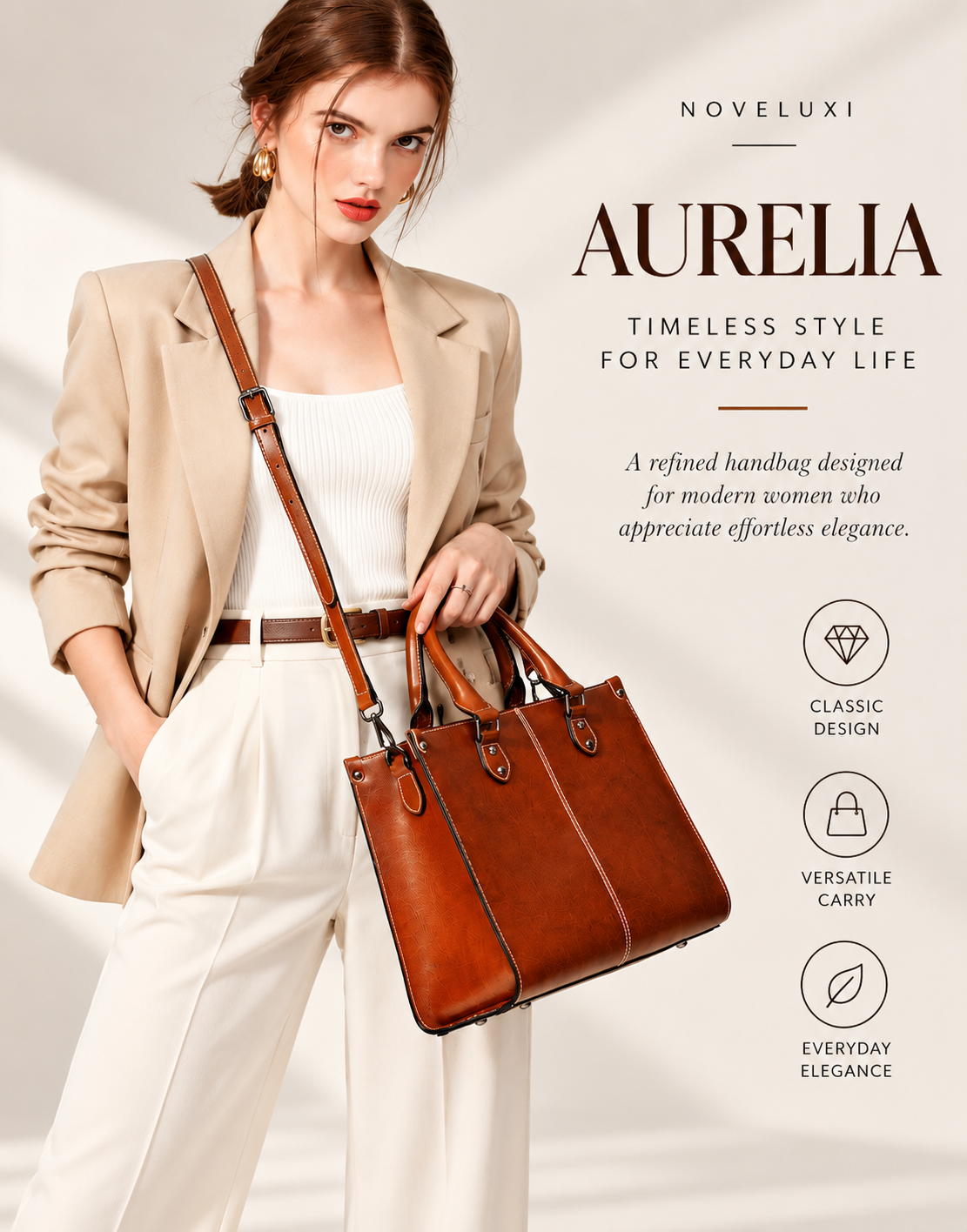 AURELIA PREMIUM LEATHER TOTE BAG