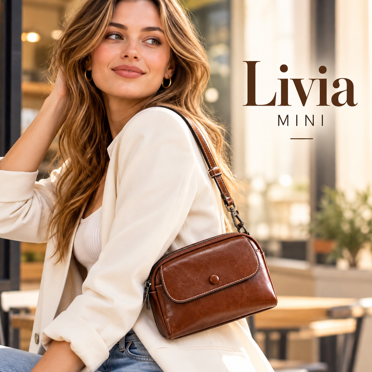 LIVIA MINI LEATHER CROSSBODY BAG
